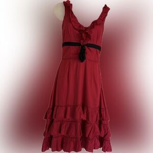 Vintage red cotton Prada dress